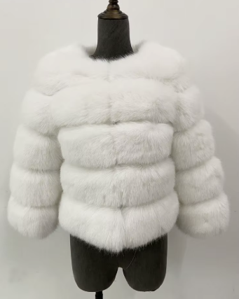 Haină din Blană Naturală de Zibelina Albă