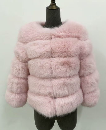 Haină din Blană Naturală de Zibelina Pastel