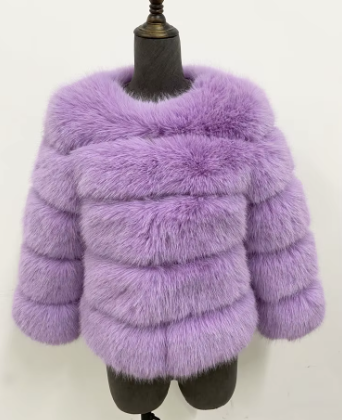 Haină din Blană Naturală de Zibelina Mov