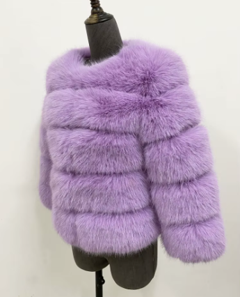 Haină din Blană Naturală de Zibelina Mov
