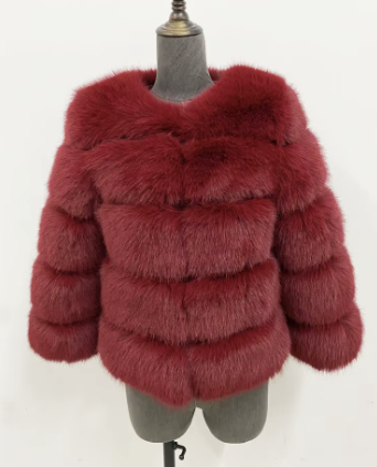 Haină din Blană Naturală de Zibelina Visinie