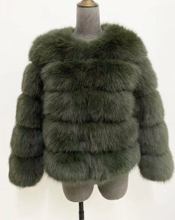 Haină din Blană Naturală de Zibelina Verde