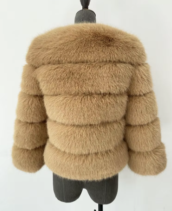 Haină din Blană Naturală de Zibelina Ivory