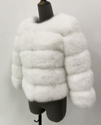 Haină din Blană Naturală de Zibelina Albă