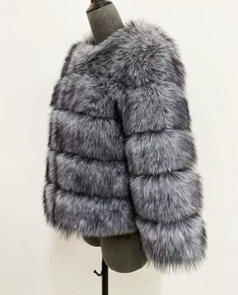 Haină din Blană Naturală de Zibelina Cenusie