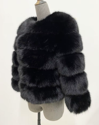 Haină din Blană Naturală de Zibelina Neagra